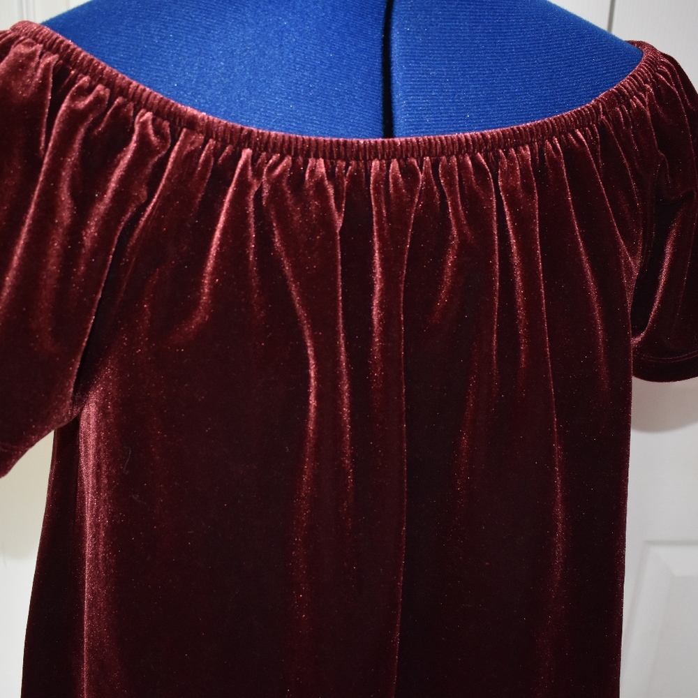 Off the Shoulder Velvet Top